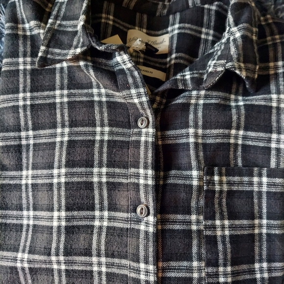 UNIVERSAL THREAD NWT FLANNEL BLOUSE LARGE - Picture 7 of 15